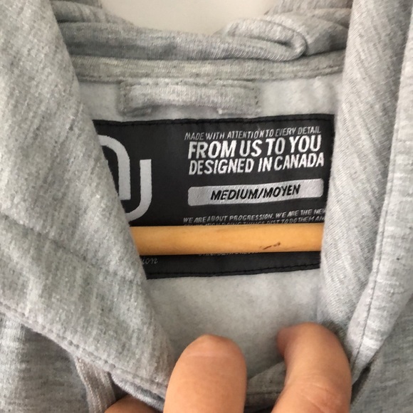 Numero Heather Grey Hoodie with Patch - Men’s Size M - Picture 5 of 7